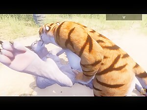 Wild Life / Lesbian Furrie Porn Tiger and Wolf Girl