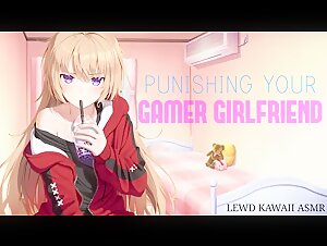 Spanking your Gamer Girlfriend for Raging (English ASMR) (Sound Porn)