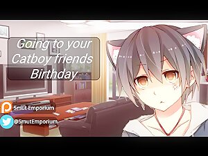 (M4F) Visiting your Catboy Friend's House for their Birthday (ASMR Roleplay) ( Friends to Lovers)