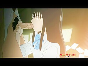 Hentai Pros - Machiko Moans as her Student Licks her Clit before taking his Cock Deep in her Pussy