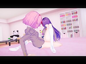 DDLC - Yuri and Natsuki Lesbian Play