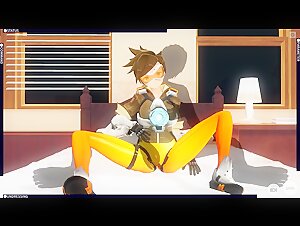 3D HENTAI Tracer from Overwatch Fucking in the Room