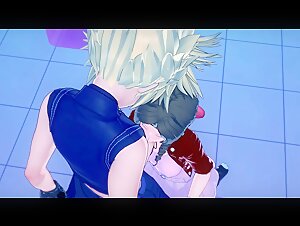 Cloud Fucks Aerith in a Hotel Shower. Final Fantasy 7 Hentai.