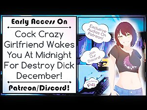 Cock Crazy Girlfriend Wakes you at Midnight for Destroy Dick December!