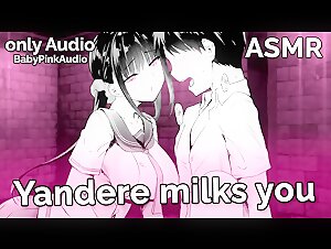 ASMR - Yandere Milks you (handjob, Blowjob, BDSM) (Audio Roleplay)