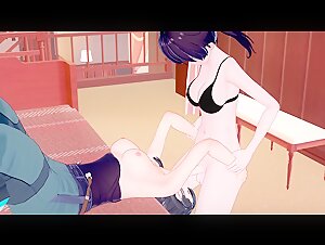 Fire Futa Tamaki has HOT Sex with Maki Hentai