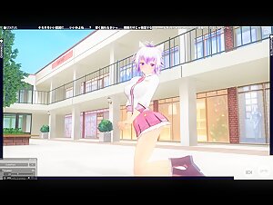 3D HENTAI Schoolgirl in Pink Turned me on with Dirty Talk and Allowed me to Cum in Pussy