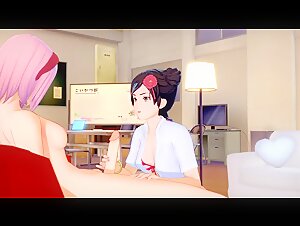 Futa Sakura x Tenten[Naruto] — 3D HENTAI