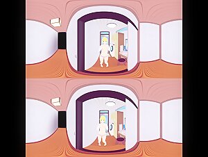 VR 360 Video Anime Saber Artoria Pendragon Fate Series Bathroom Sex