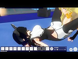 [CM3D2] - RWBY Hentai, Yang and Blake's Lesbian Fun