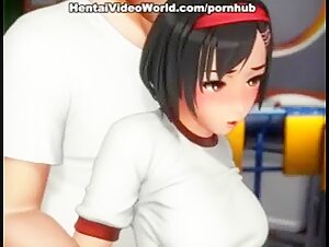 Anime Girl in Gym Outfit has Sex
